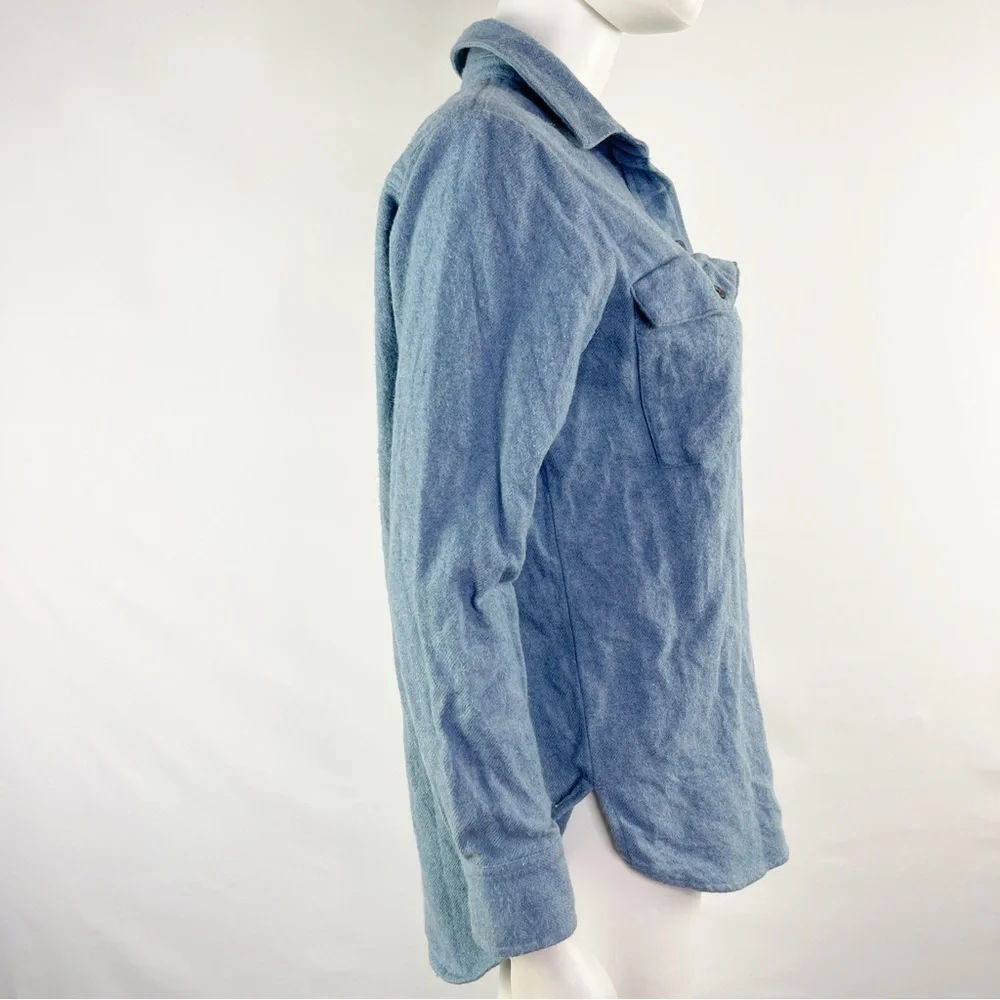 Madewell Women's Blue Long Sleeve Button Up Flannel Shirt Size XS - Picture 6 of 10